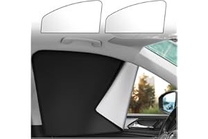 CXCCOI Magnetic Car Window Shade - Full Blackout for UV Block&Privacy Protection with Car Side Window Sun Shade- Universal SUV,Truck,Auto Privacy Shades (A-Front Window/2pcs)