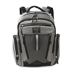 Eddie Bauer Places & Spaces Bridgeport Diaper Bag Backpack, 1 Count (Pack of 1)