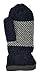 BRUCERIVER Mens Snowflake Knit Mittens with Warm Thinsulate Fleece Lining (ONE SIZE, Black)