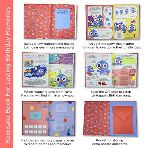 Happy The Birthday Bird Stuffed Plush Animal with Interactive Book