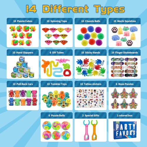 nicknack 120PCS Party Bag Fillers Unisex Kids Classroom Prizes Rewards Goodie Loot Bag Fillers Party Favour Toy Assortment for Boys Girls Gifts