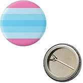 Transmasculine Trans Man Woman Pride Flag Pin 1” Round Circle Shape Metal Button Pin Badge Pinback 1 inch Pin 25 mm 2.5 cm