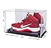 Deluxe Acrylic Large Shoe Display Case for Basketball Shoes Soccer Cleats Football Cleats with Black Risers and Mirror (A013-BR)