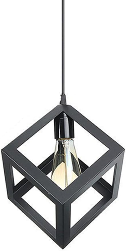 lampara colgante cuadrada cubo moderno