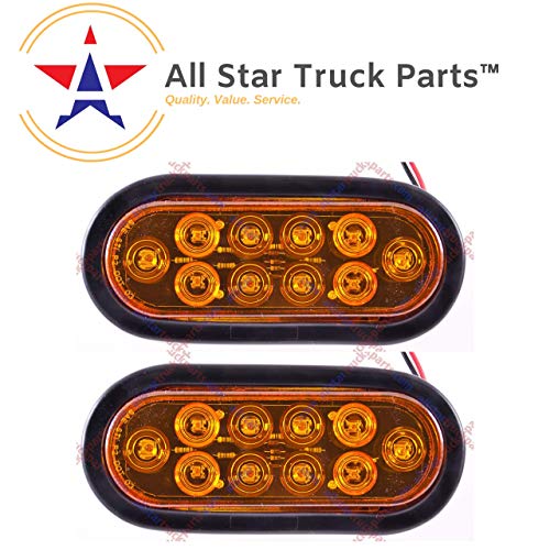 image for All Star Truck Parts Oval Sealed LED Turn Signal and Parking Light Kit
