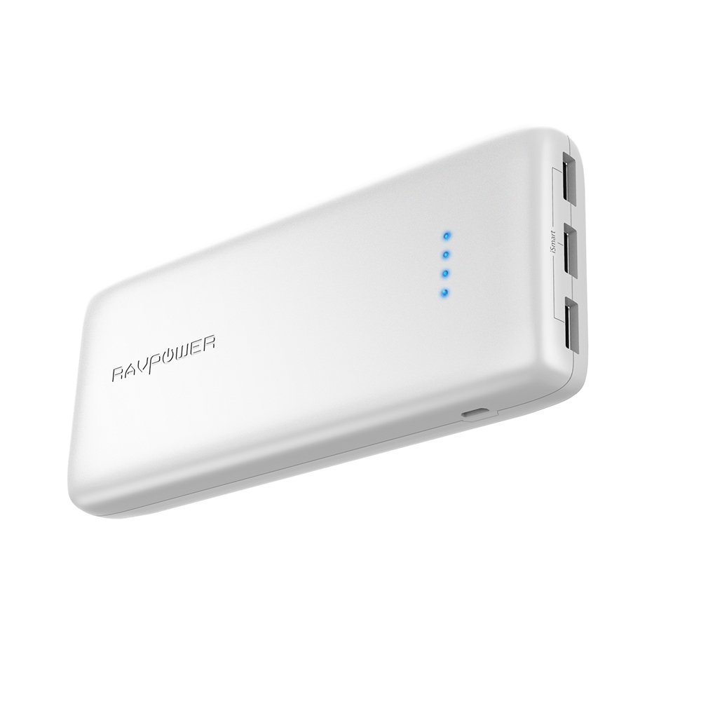 Power Bank mAh A Puertos Li Polímero Batería Externa RAVPower Panasonic Inteligente