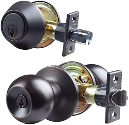 Premium Combo Lockset With Double Cylinder Deadbolt – Oil Rubbed Bronze