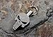 TIKING Long Teeth Punisher Skull Shape Titanium Knife Lanyard Bead EDC Zipper Pull 550 Paracord Necklace Bead Pendant + Titanium Bolt Holer Keyring (Titanium+Ti Bolt)