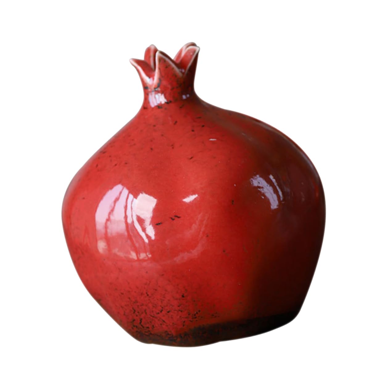 Abaodam Ceramic Pomegranate Ornament Vase 3.27 Inch Creative Fruit Shape Home Decoration for Office Balcony Living Room