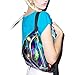 Dolores Women's PVC Hologram Fanny Pack Belt Waist Bum Bag Laser Travel Beach Purse, Iridescence