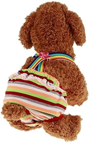 Axchongery Dog Diaper, Bitch Knickers Nappy Pet Heat Menstruation Diaper Sanitary Pants (Random, S)