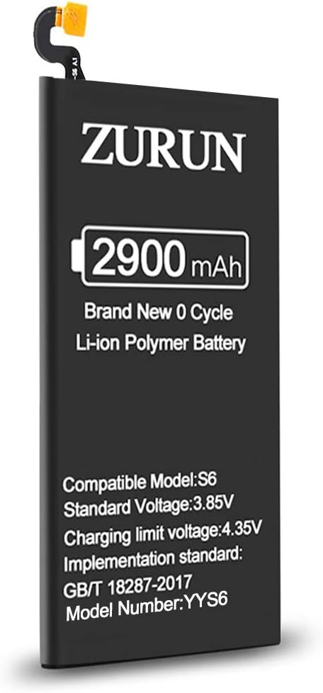 Galaxy S6 Battery ZURUN 2900mAh Li-Polymer Battery EB-BG920ABE Replacement for Samsung Galaxy S6 G920V G920A G920T G920P with Screwdriver Tool Kit | S6 Battery Replacement Kit [2 Year Warranty]: Home Audio & Theater