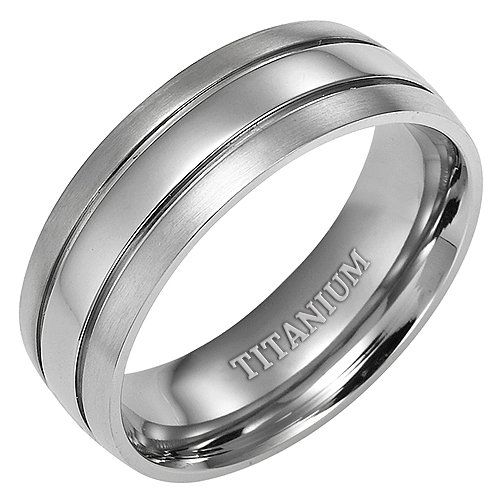 Willis Judd Mens Band Ring Dual Effect Crafted in Pure Titanium Packed in a Box.