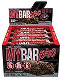 Pro Supps MyBar PRO Protein Bar, Delicious Triple Layered, Soft Oven-Baked, 30g Protein, 4g Sugar, 12 Count (Death by Chocolate Flavor)