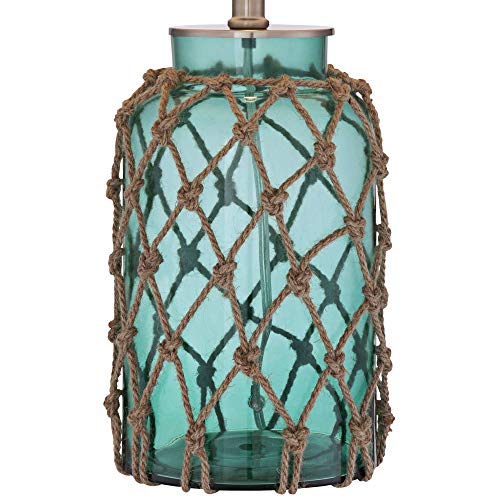 Crosby-Nautical-Accent-Table-Lamp-Coastal-Blue-Green-Glass-Rope-Net-Off-White-Drum-Shade-for-Living-Room-Family-Bedroom-360-Lighting Crosby Nautical Accent Table Lamp Coastal Blue Green Glass Rope Net Off White Drum Shade for Living Room Family Bedroom…