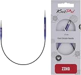 KnitPro Zing Fixed Circular Needles 10 inch 4.50mm Asymmetrical
