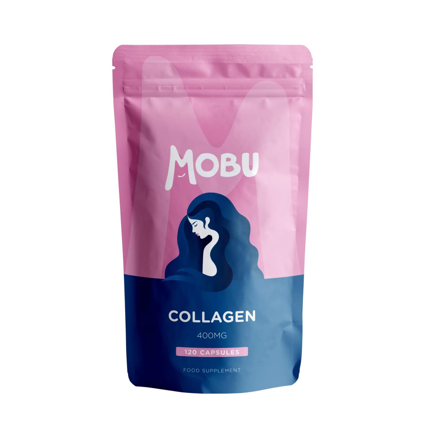 Hydrolysed Collagen 400mg 120 Capsules | Hair, Skin and Joint Health Supplement | Bovine Collagen Type 1 for Women & Men | Letterbox Friendly | MOBU UK