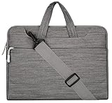 Mosiso Denim Fabric Sleeve Case Cover Bag with Shoulder Strap Only for New MacBook 12 Inch with Retina Display, Gray