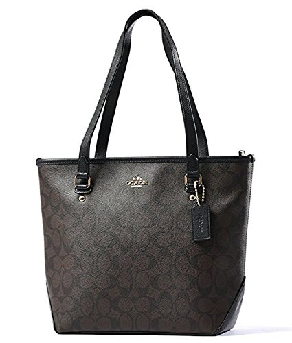 Coach Signature Zip Top Tote