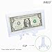 PayandPack Currency Display Case Slab Holder Frame w/Two Stands for Regular Bill Dollar Paper Cash Money, Clear & Solid (Qty 1)