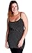 Ladies Plus Size Polka Dot Spaghetti Strap Long Tank Top, Multiple Colors Available