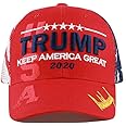 The Hat Depot Original Exclusive Donald Trump 2020"Keep America Great/Make America Great Again 3D Signature Cap
