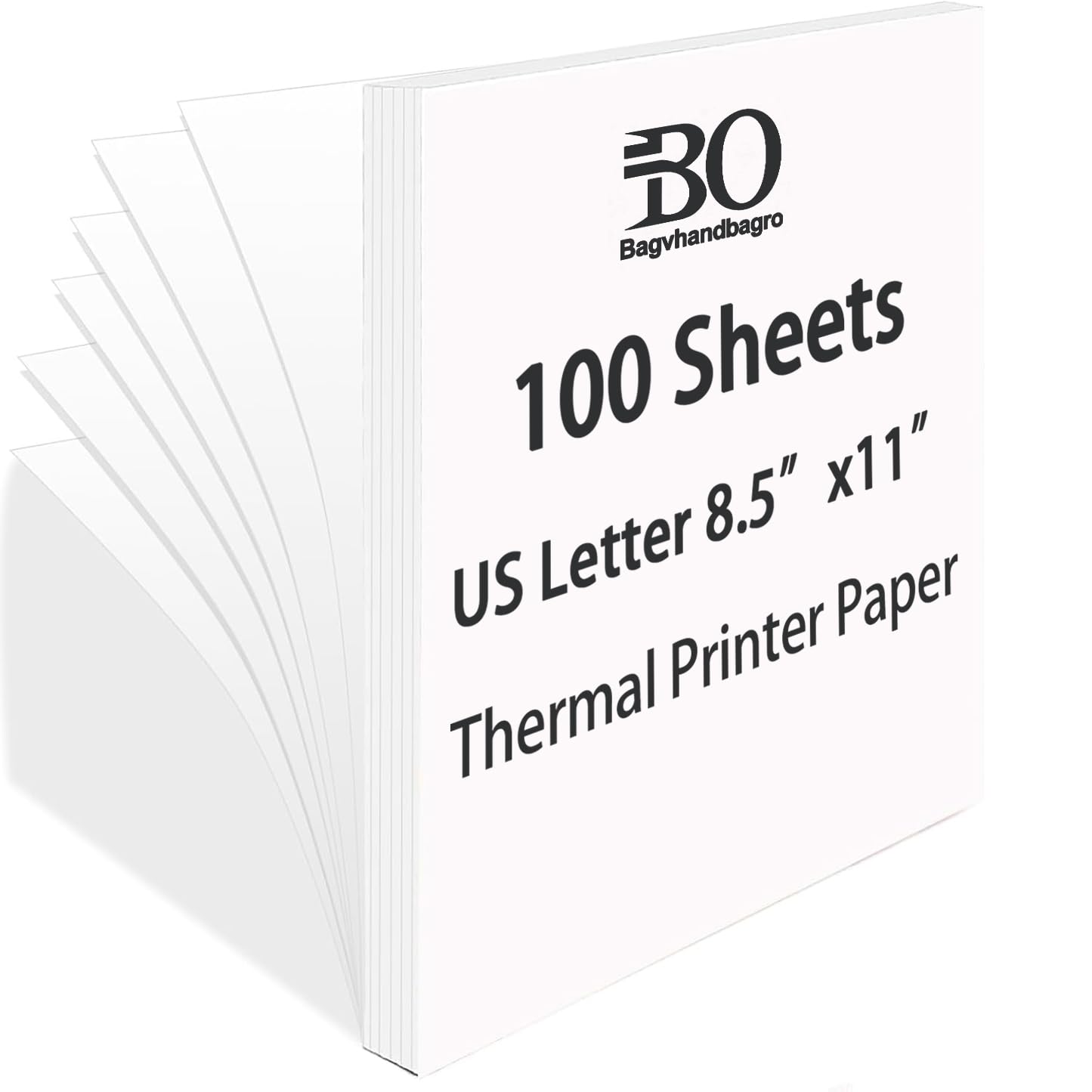 Photo 1 of 100 Sheets Thermal Printer Paper, 8.5''×11'' US Letter Size, Advanced Printing Paper, Thermal Paper Compatible with Brother Letter Portable Printer, Printer Paper for M08F-Letter, M832, M834, MT800