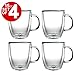 Bodum Bistro Double-Walled Transparent 15 Ounce Jumbo Coffee Mug, Set of 4