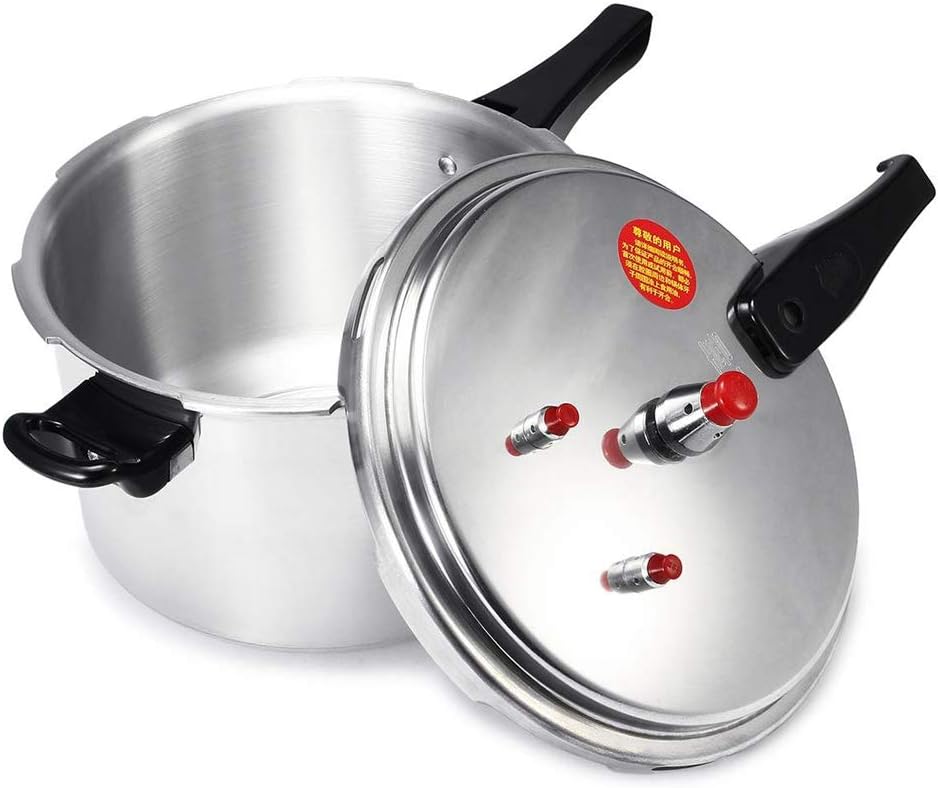 LUNM 3/4/5L Aluminium Alloy Kitchen Pressure Cooker Gas Stove Cooking Energy-Saving Safety Protection Cooker for Outdoor Camping Cookware(22cm)