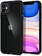 【Spigen】 iPhone 11 ケース 6.1インチ 対応 背面 クリア 米軍MIL規格取得 耐衝撃 カメラ保護 衝撃吸収 Qi充電 ワイヤレス充電 ウルトラ・ハイブリッド 076CS27186 (マット・ブラック)