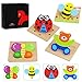 Wooden Toddler Puzzles, WOOD CITY Jigsaw Puzzles for Toddlers 1 2 3 Years Old, Educational Toys Gift for Boys and Girls with 4 Pack Animal Pattern