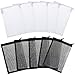 Tatuo 20 Pieces Aquarium Filter Bags Media Mesh Filter Bags with Zipper for Charcoal Pelletized Remove, White and Black