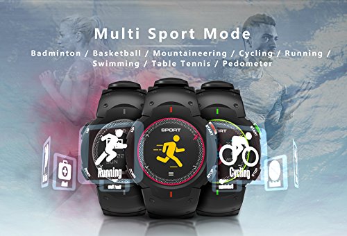 Hulorry Smart Wristband Waterproof, Fitness Tracker Sport Bluetooth Smartwatch Multi-Sport Mode Blood Pressure Heart Rate Sleep Monitor Message Reminder for iOS & Android,Red - Thumbnail 5