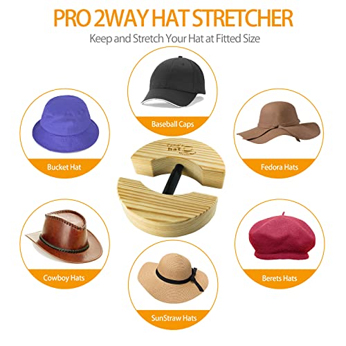 Tang's Wooden Hat Stretcher For Fitted Hats,Adjustable Turn Buckle Hat
