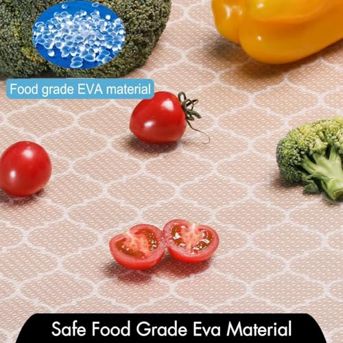 Shelf Liner for Kitchen(45×500cm) Non Adhesive Drawer Mats,Non-Slip Food Grade EVA Drawer Liner waterproof and oilproof cabinet liner for Shelf, Refrigerator, Counter Top, kitchen cabinets and Desk