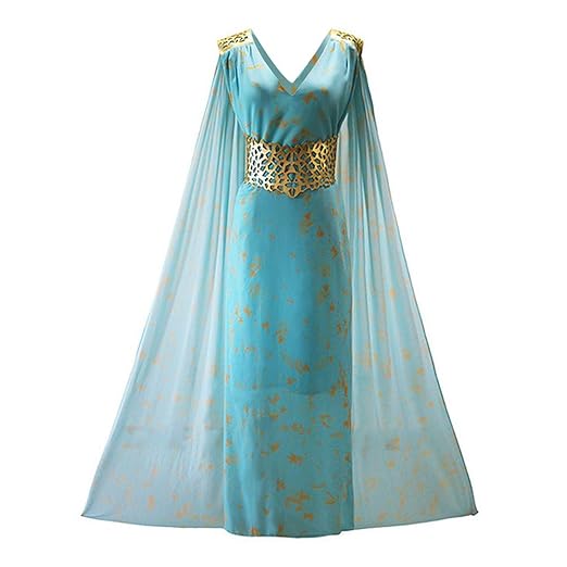 Game of Thrones Kostüm Daenerys Targaryen Kostüm Qarth Dany Cosplay Outfit Blau