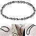 ROSENICE 2pcs Hematite Magnetic Therapy Anklets Magnetic Bracelets Therapy Healing Jewelry for Men Women Arthritis and Carpal Tunnel Pain Relief (Black)