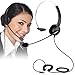 PChero Telephone Headset, RJ9 Noise Cancelling Headset with Mic for Call Center Desk Telephone, Ideal for Phone Sales, Insurance, Hospitals, Telecom Operators - Monaural