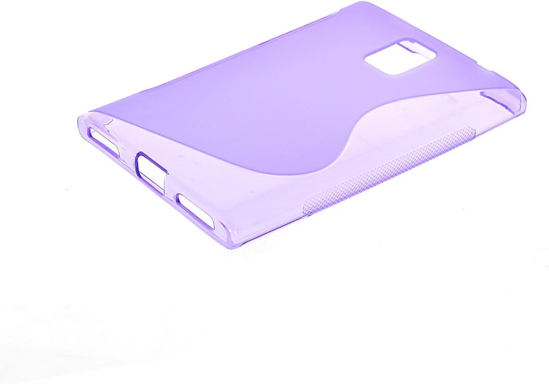 RONGRONGUK S-Line Soft Case Flexible Silicone Gel TPU Skin Back Cover for Blackberry Passport Q30 Purple