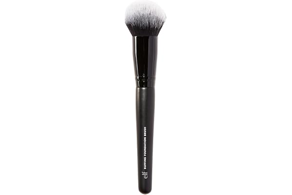 e.l.f. Buffing Foundation Brush, Tapered Makeup Brush For A Seamless-Looking Finish & Even Coverage, Vegan & Cruelty-Free