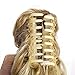 SWACC 12-Inch Short Screw Curls Claw Clip Ponytail Extensions Synthetic Clip in Drawstring Curly Ponytail Hairpiece Jaw Clip Hair Extension (Beige/Blonde Mixed-24H613#)thumb 3