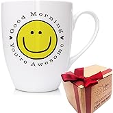 SUUURA-OO Inspirational You Are Awesome Mug for Women Men - Funny Smile Appreciation for Wifey Sister BFF - Sarcastic Sayings Mug for Friends - Inspirational Quotes Birthday Gift