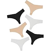 DEANGELMON Seamless Thongs for Women No Show Thong Underwear Women Comfortable Multiple Pack
