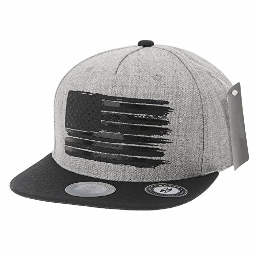 WITHMOONS Baseball Cap Star and Stripes American Flag Hat KR2305 (Grey, L)