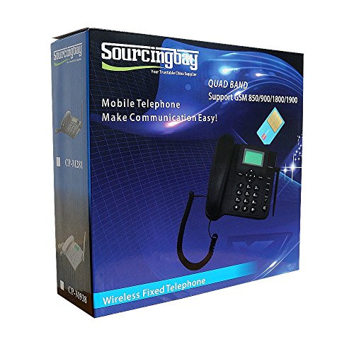 Desktop Wireless GSM Unlocked Telephone Full Size Cell Phone with SMS FM Radio Function Sourcingbay M281 Bright 2.4" LCD Screen with Caller ID Battery