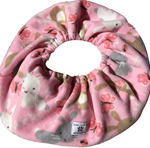 Critter Cuddler Small Animal Carrier Bonding Pouch Anti-Anxiety Interactive Play Exercise Ring Therapeutic for Pet & Handler Small Dog Cat Hedgehog Puppy Travel Sling (Bunny)