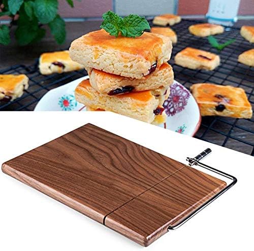 Kapokilly Wooden Cheese Cutter, Cheese Slicer Multifunctional Wooden Cheese Cutter for Home Fruit Bread