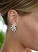Mariell Rose Gold Cubic Zirconia Crystal Bridal Earrings, Marquis Shape CZ Curved Clusters, Earrings for Wedding, Bridesmaids, Homecoming, Mother of the Bride