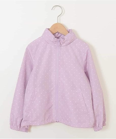 Amazon アーヴェヴェ A V V 140 150 洗える ドットプリントウィンドブレーカー Kjjek 150 ラベンダー コート ジャケット 通販