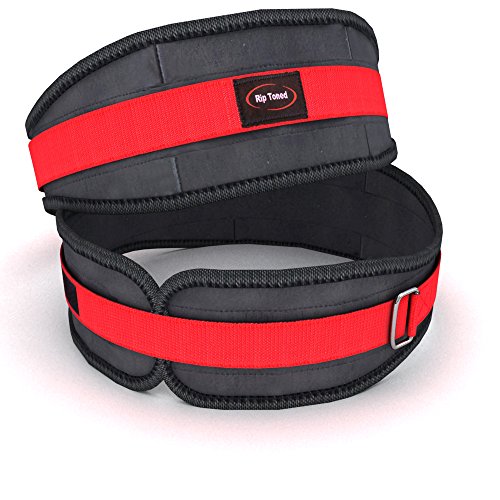 Lifting Belt By Rip Toned - 4.5 Inch Weightlifting Back Support - Powerlifting, Xfit, Bodybuilding, Strength & Weight Training, MMABonus Ebook (Small - SIZING GUIDE IN IMAGES)